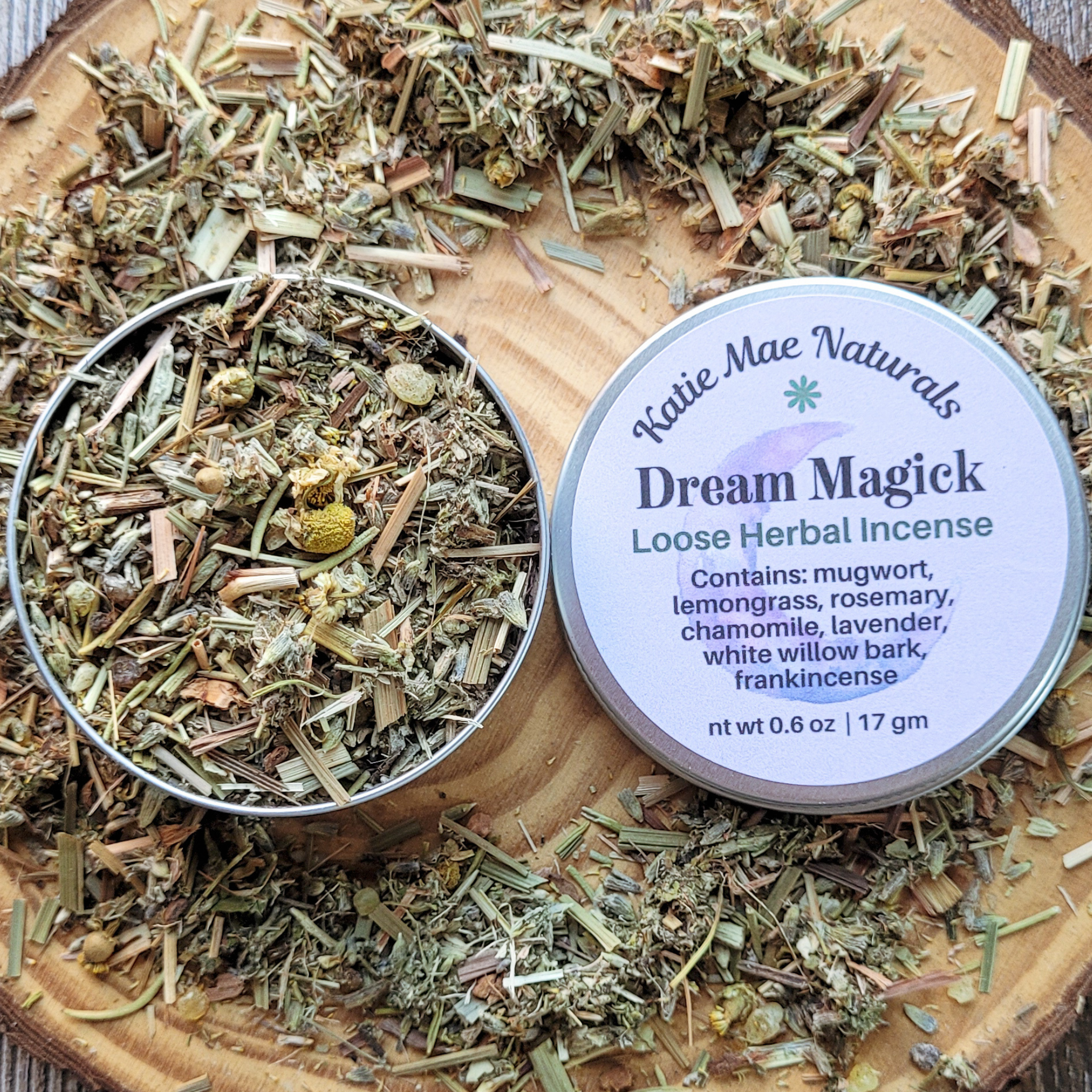 Dream Magick Herbal Incense – Mugwort Lavender Frankincense Blend for Dreamwork, Intuition & Sleep Rituals