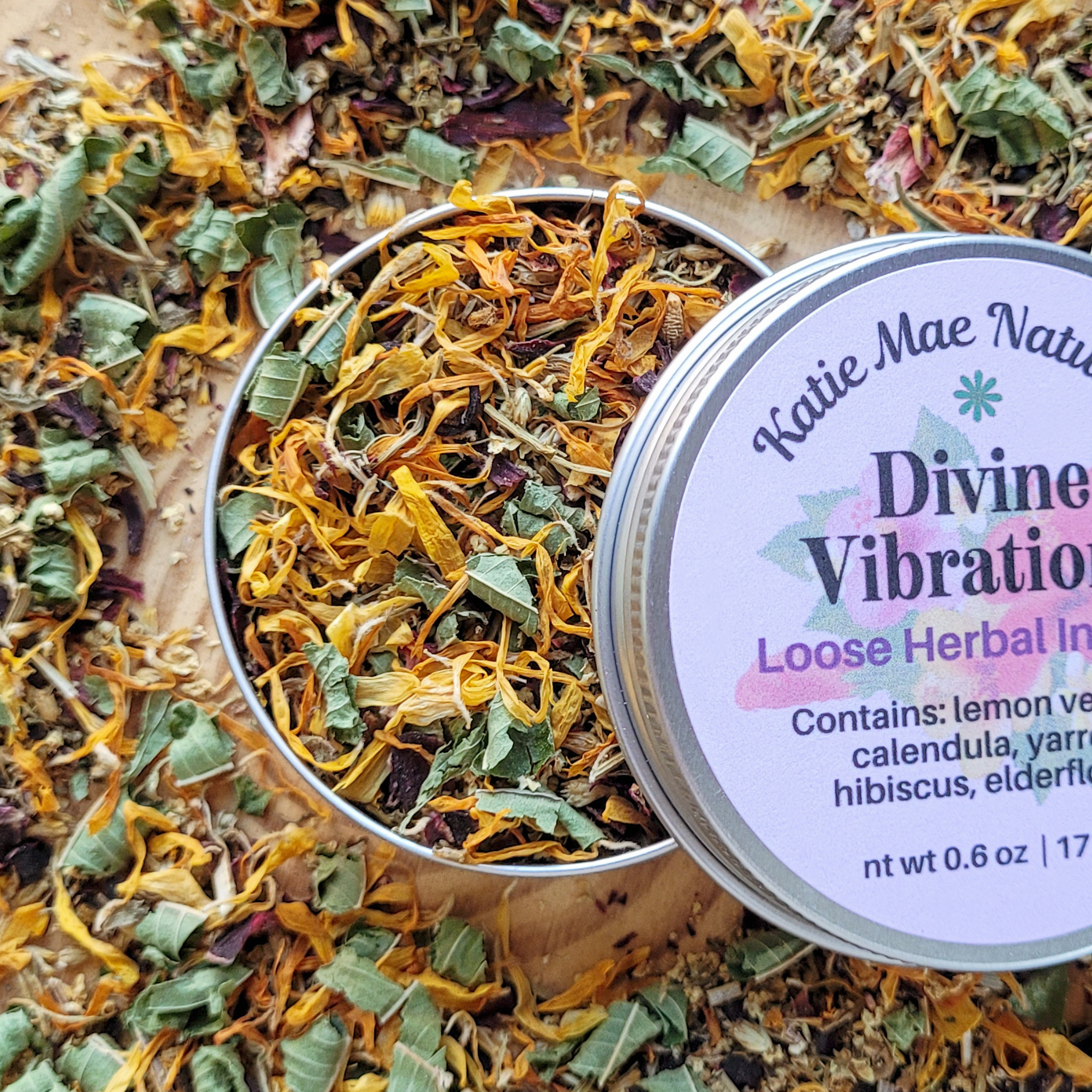 Divine Vibrations Herbal Incense – Floral Herbal Blend for Peace, Harmony & Spiritual Connection