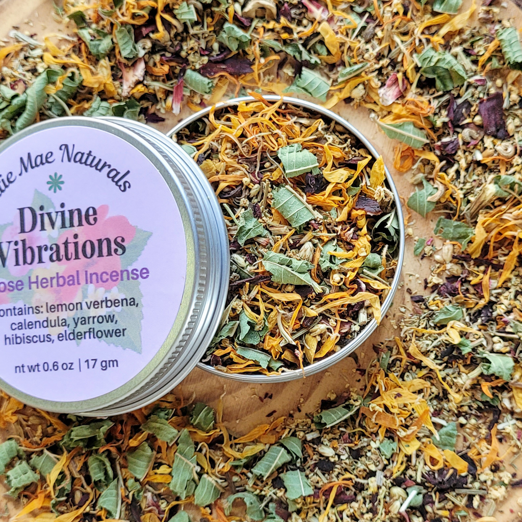 Divine Vibrations Herbal Incense – Floral Herbal Blend for Peace, Harmony & Spiritual Connection