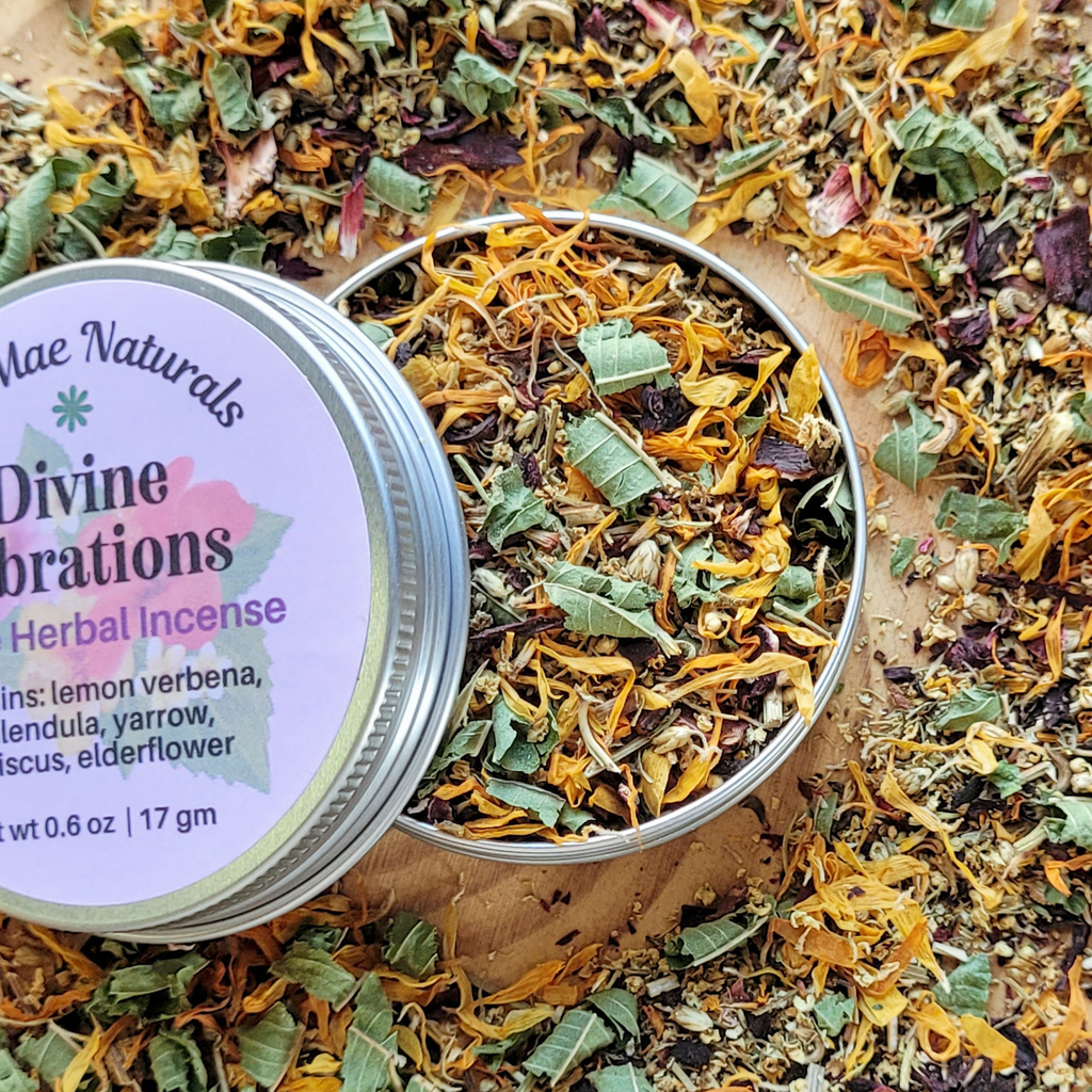 Divine Vibrations Herbal Incense – Floral Herbal Blend for Peace, Harmony & Spiritual Connection