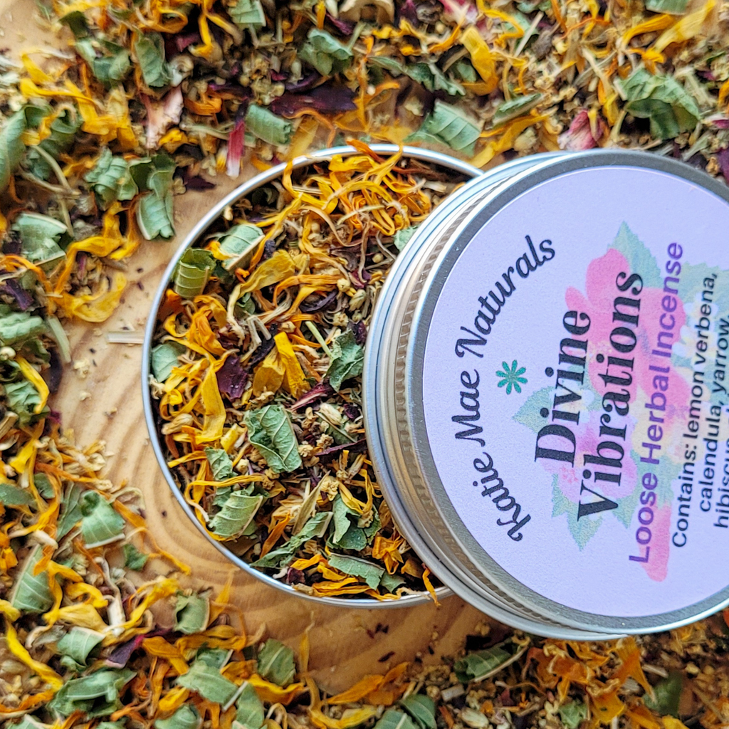 Divine Vibrations Herbal Incense – Floral Herbal Blend for Peace, Harmony & Spiritual Connection