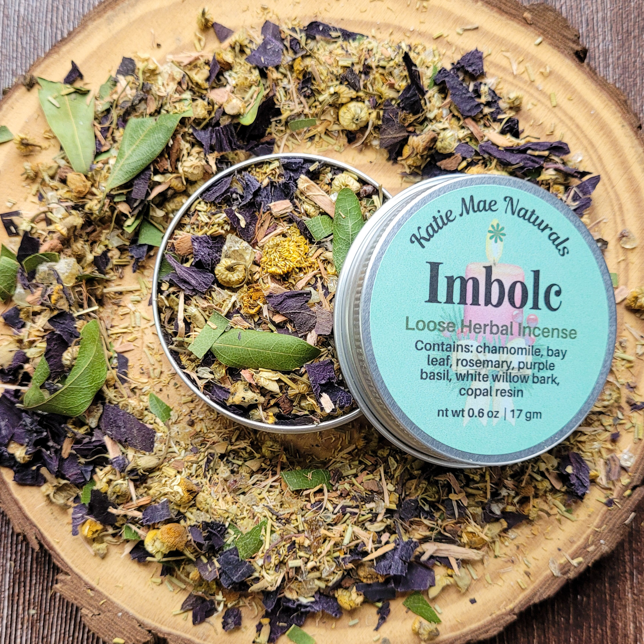 Imbolc Herbal Incense – Chamomile Rosemary Copal Blend for Renewal, Cleansing & Seasonal Awakening