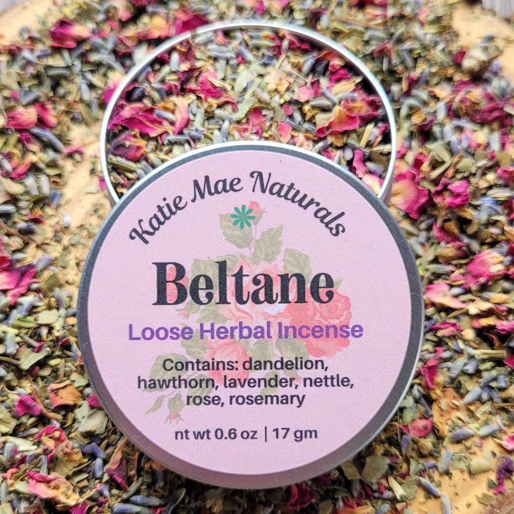 Beltane Herbal Incense – Rose Hawthorn Floral Blend for Passion, Growth & Spring Rituals