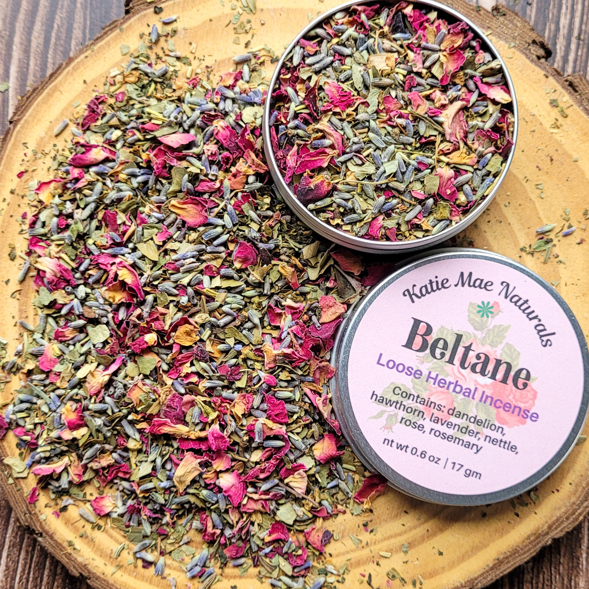Beltane Herbal Incense – Rose Hawthorn Floral Blend for Passion, Growth & Spring Rituals