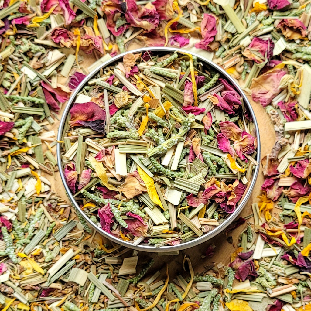 Ostara Herbal Incense – Rose Calendula Lemongrass Blend for Spring Renewal, Growth & Balance