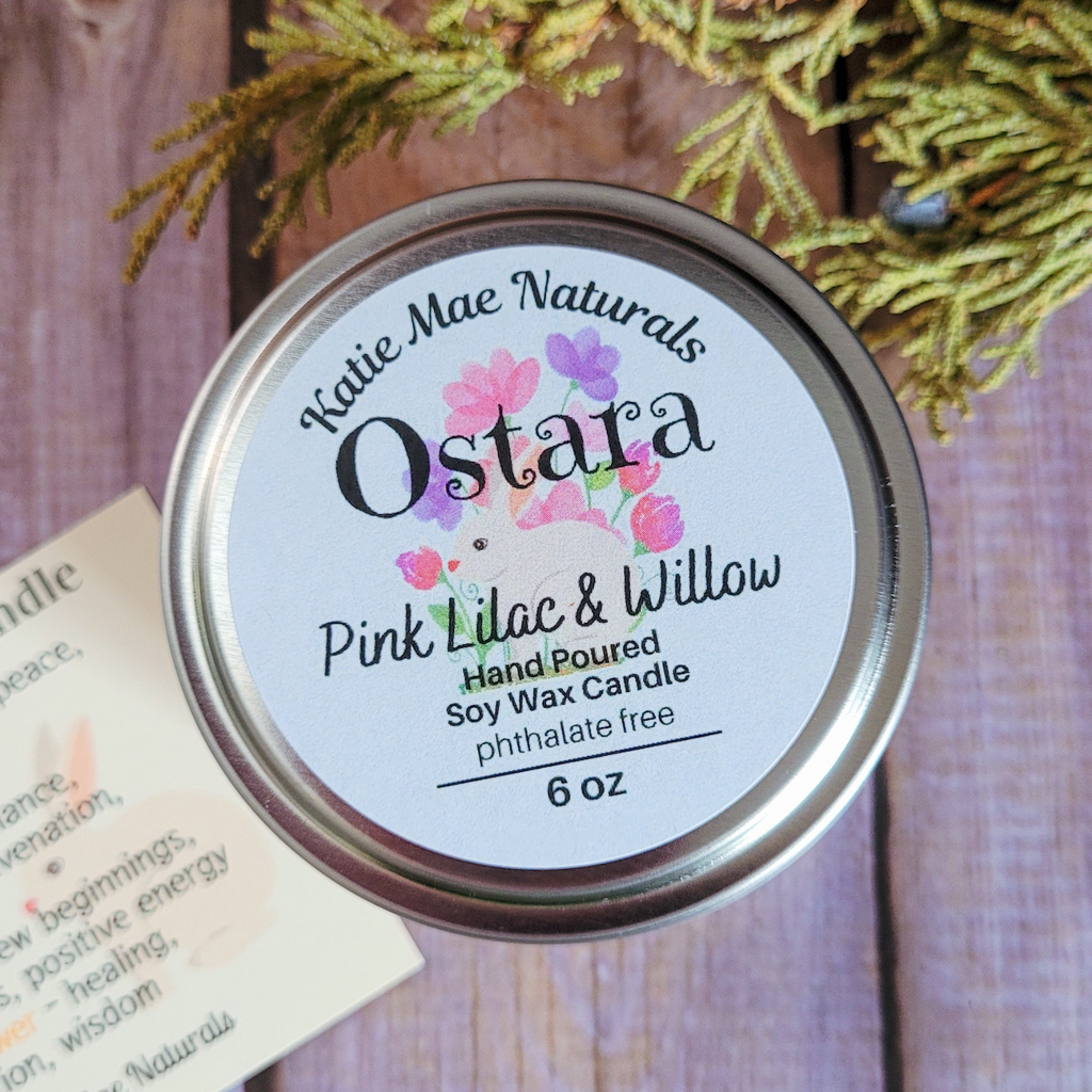 Ostara Ritual Candle – Lilac Spring Soy Candle for Renewal, Growth & Spring Equinox Rituals