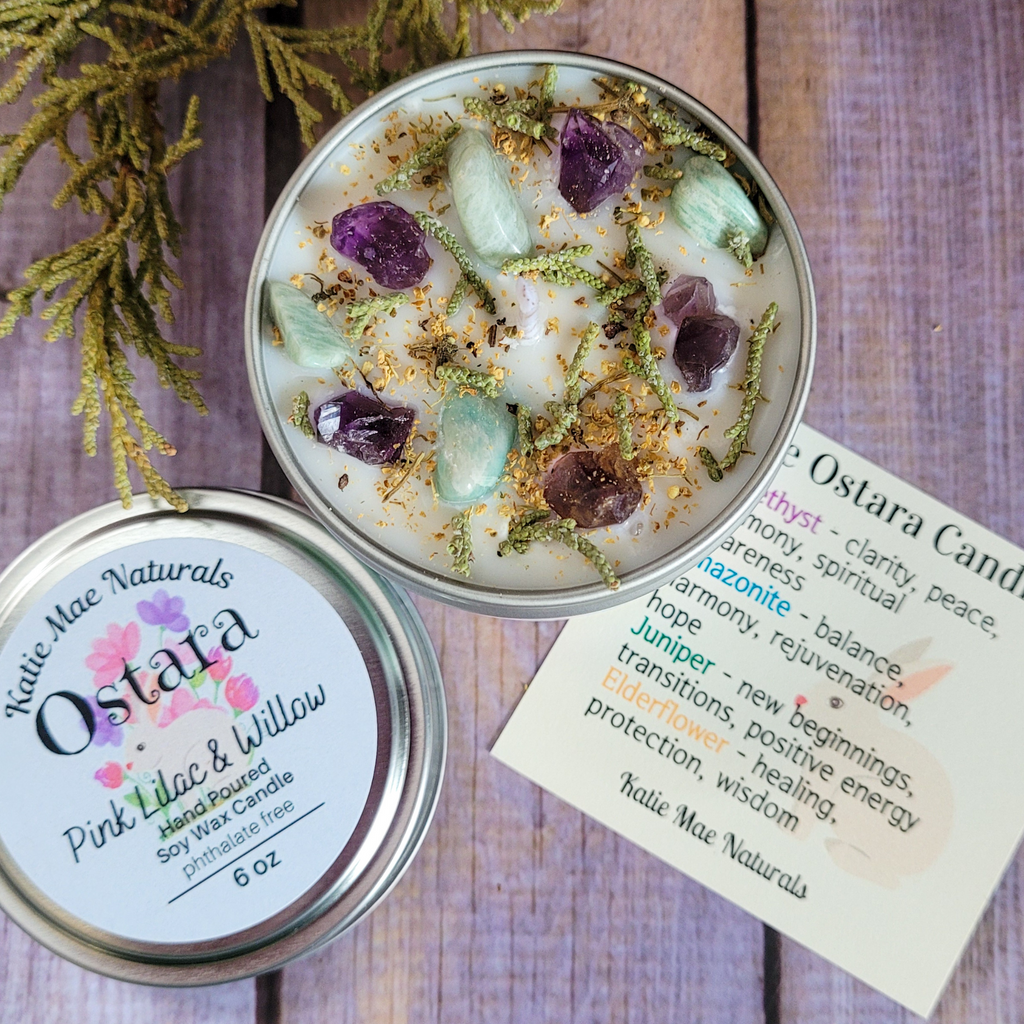 Ostara Ritual Candle – Lilac Spring Soy Candle for Renewal, Growth & Spring Equinox Rituals