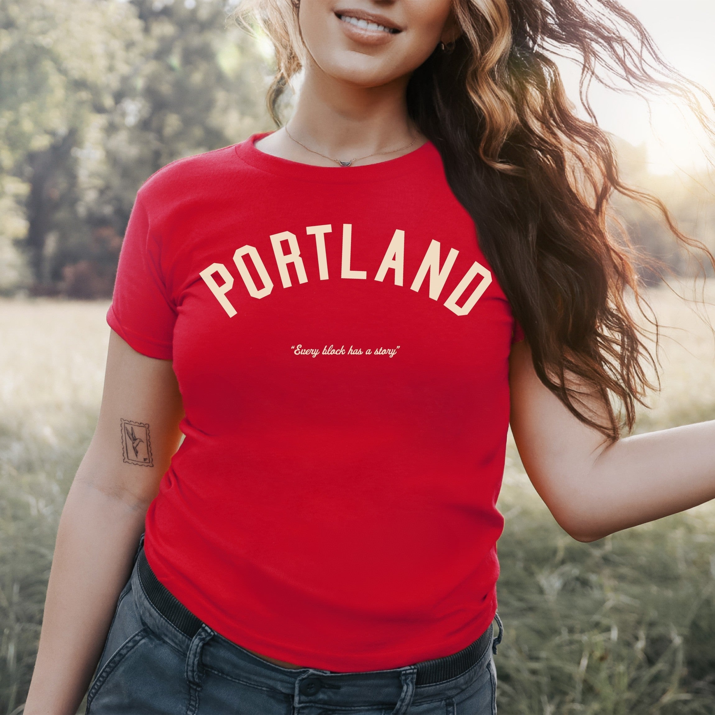 Portland Story Women's Baby Tee
