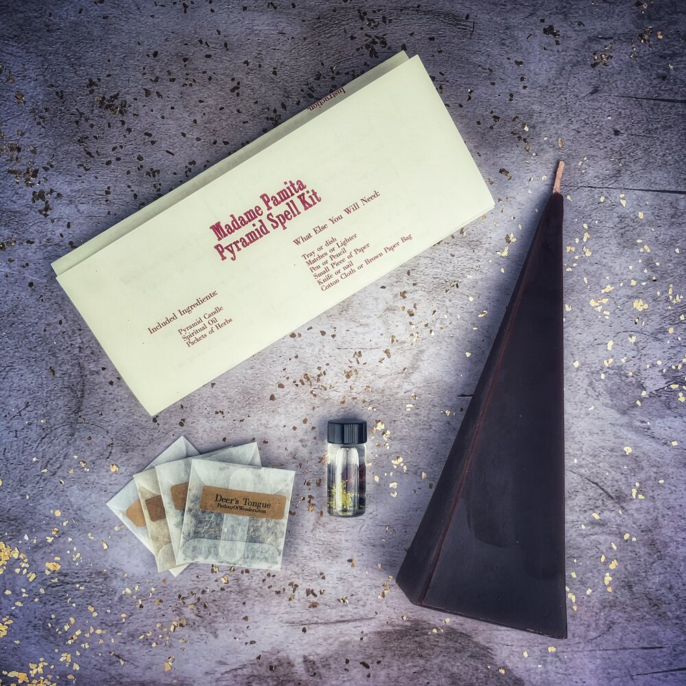 Pyramid of Power Candle Spell Kit - Long-Lasting Success & Stability