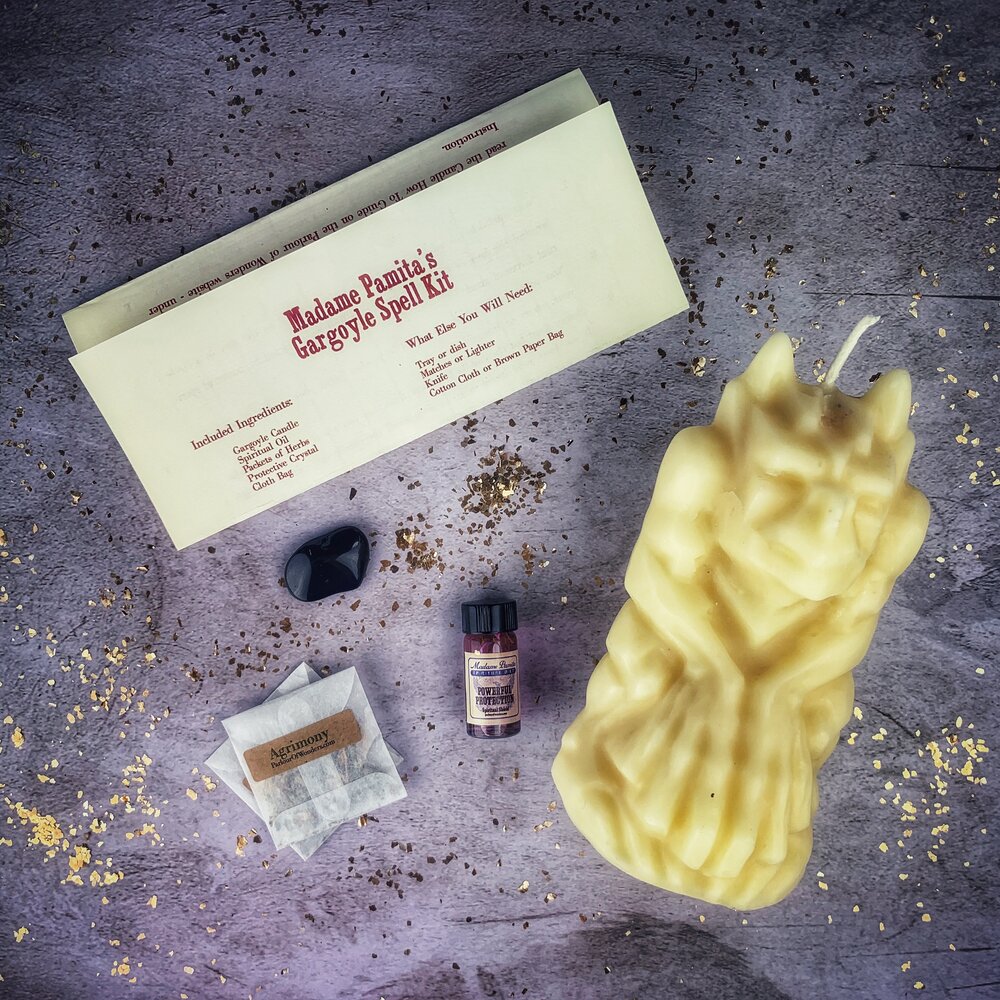 Gargoyle Protection Candle Spell Kit - Powerful Guardian Magic