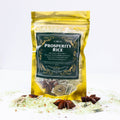 Circe Prosperity Rice 4 oz organic green rice blend with herbs, oils, star anise, coins and money for prosperity, wealth, luck, altar and mojo bag rituals