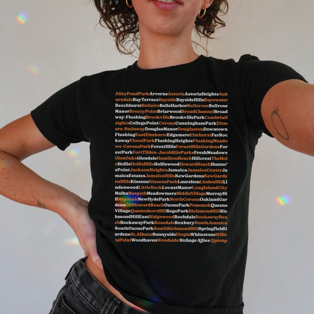 Queens NYC Neighborhoods Women's Baby Tee
