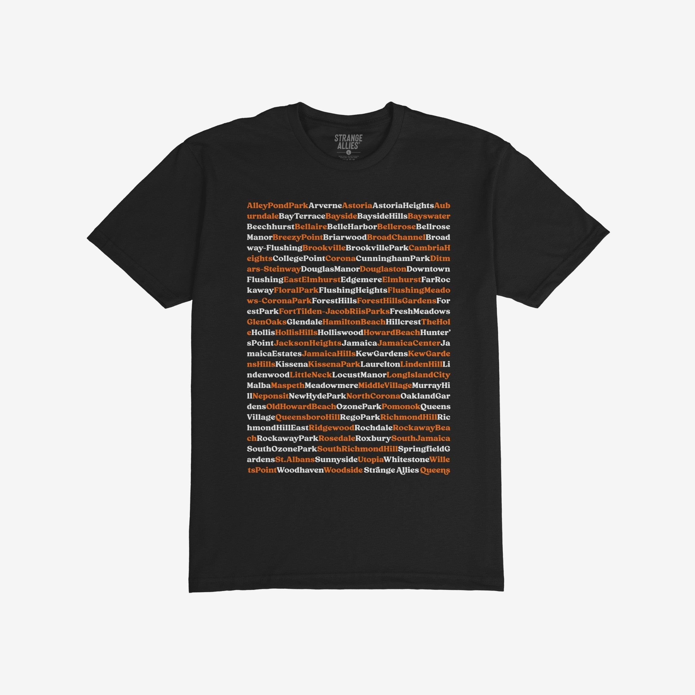 Queens NYC Neighborhoods T-shirt