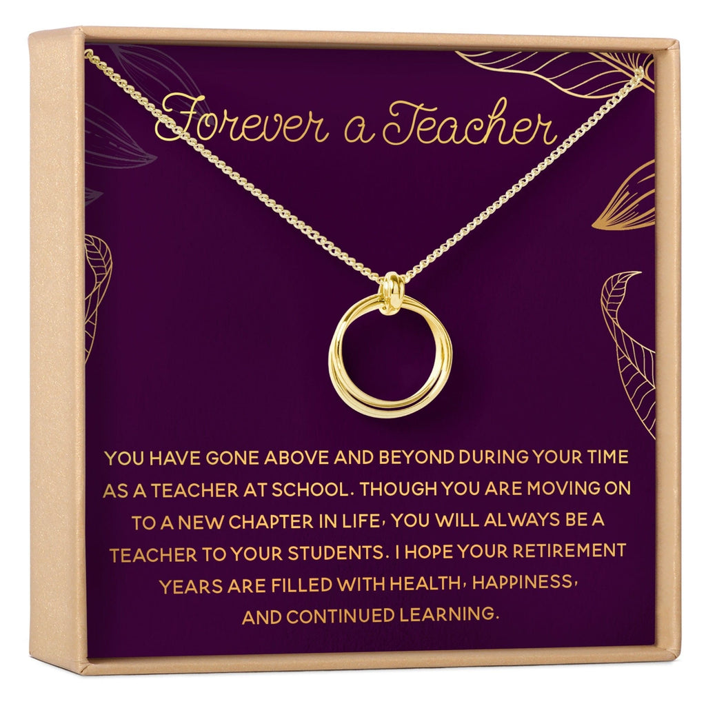 Retiring Teacher Necklace, Multiple Styles Jewelry
