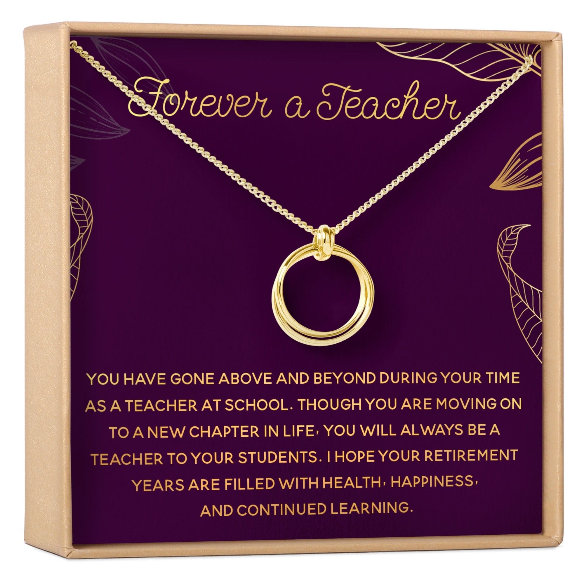 Retiring Teacher Necklace, Multiple Styles Jewelry
