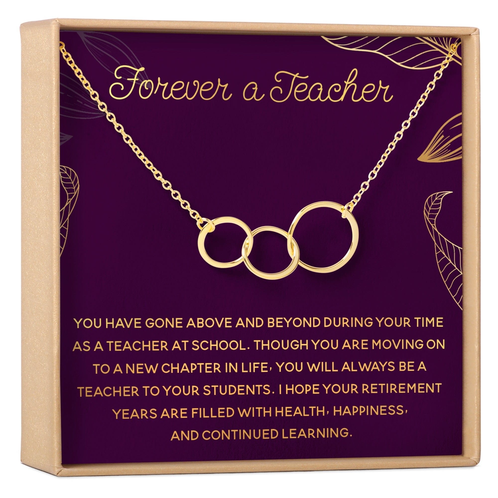 Retiring Teacher Necklace, Multiple Styles Jewelry