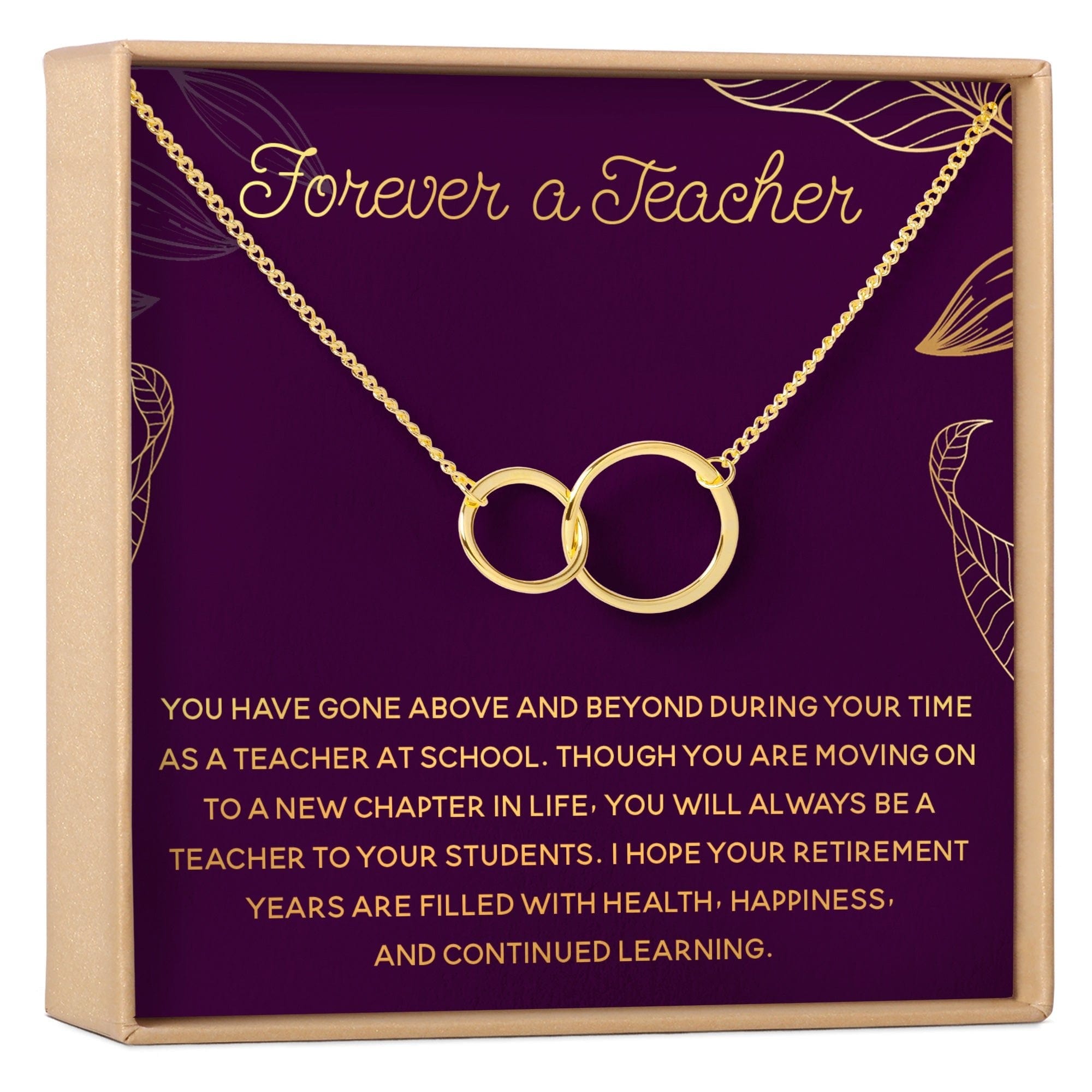 Retiring Teacher Necklace, Multiple Styles Jewelry