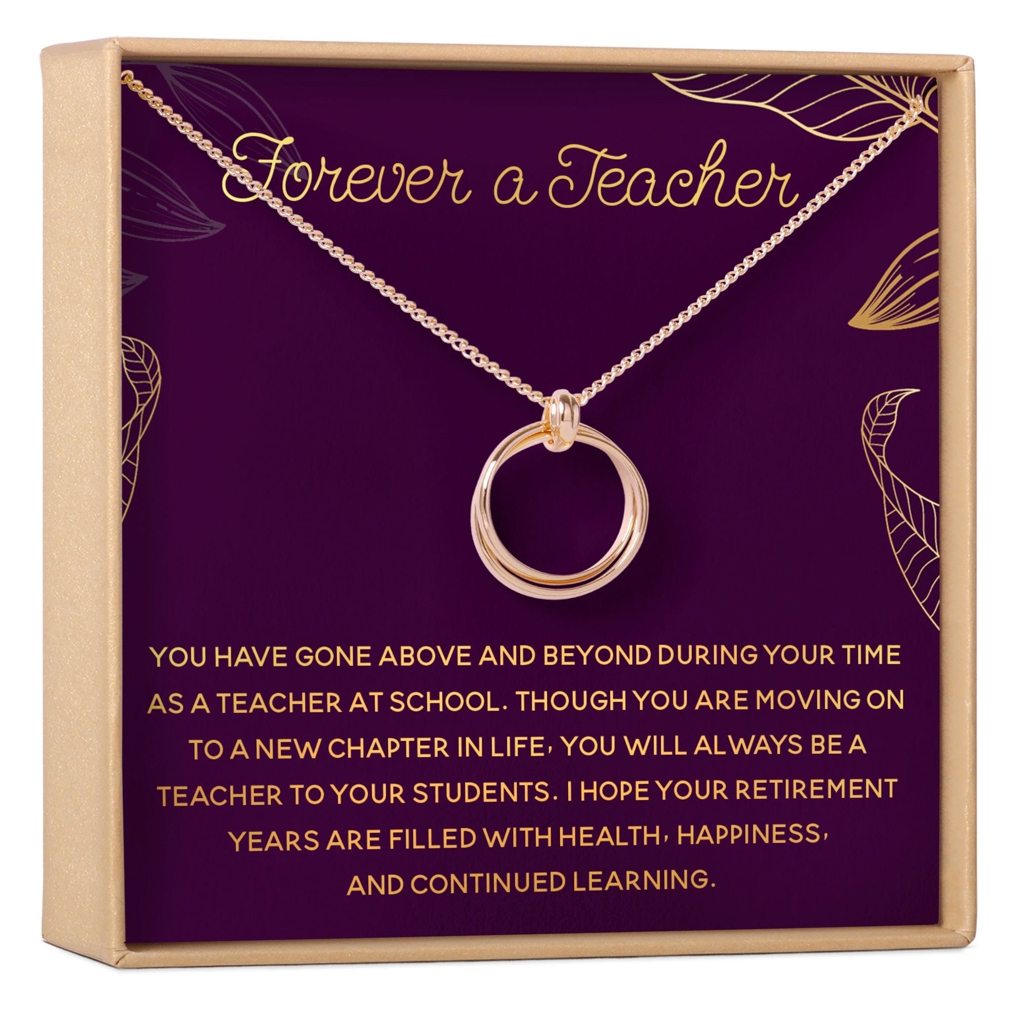 Retiring Teacher Necklace, Multiple Styles Jewelry