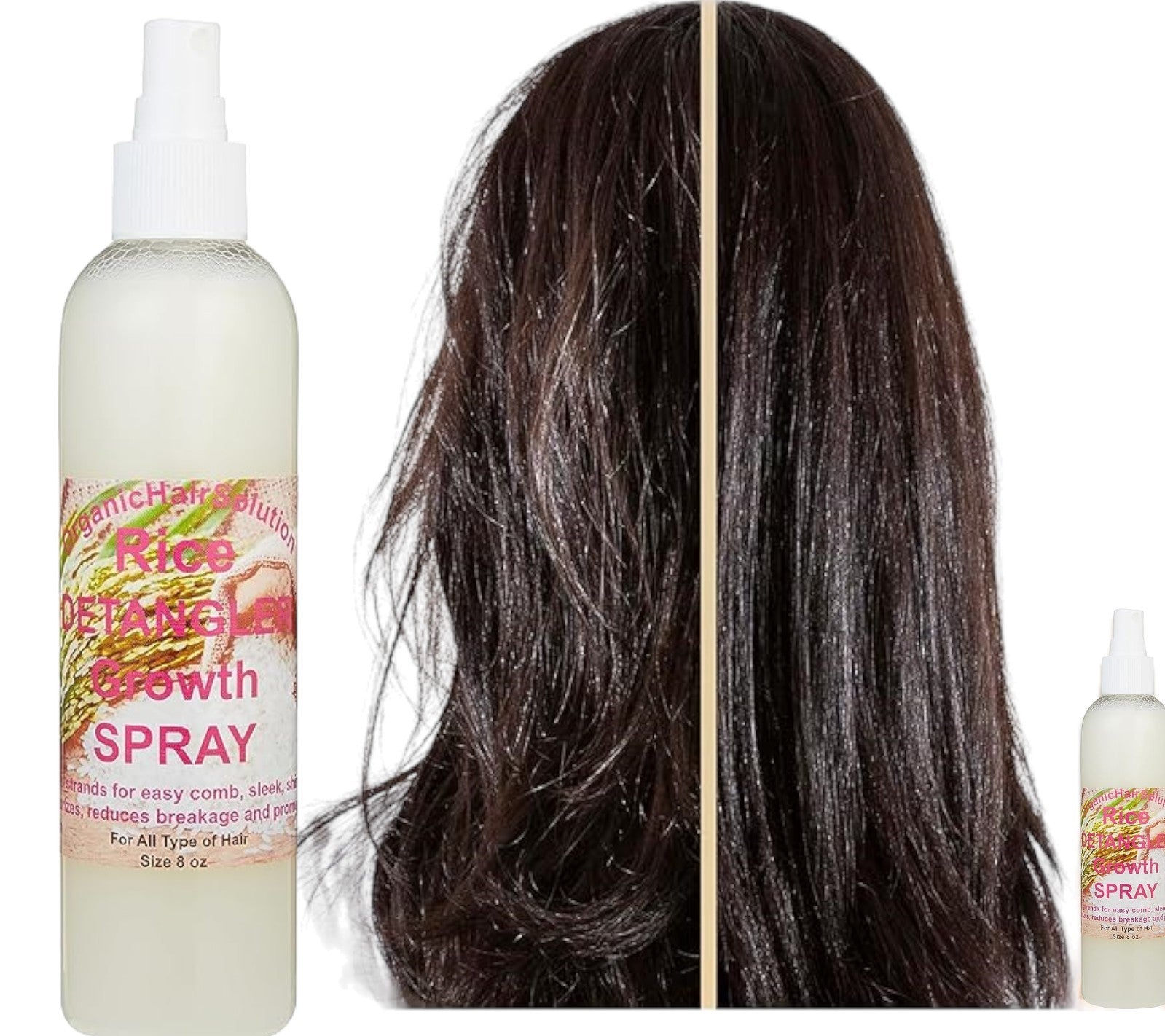 Wholesale-Rice Water Hair Growth Spray - Biotin Infused Hair Conditioner. Thickening, Moisturizing, Sprays with Aloe Vera, Tea Tree, Jojoba Seed, Argan (24 pack)