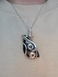 Silver .999 Fine Purpurite Handmade Pendant Necklace –Hand-Wrapped Artisan Pendant for Clarity & Expression