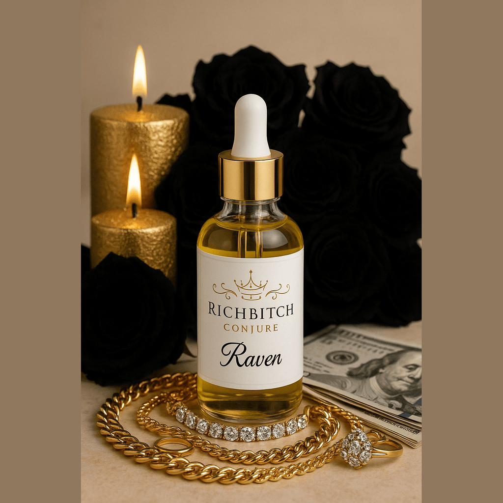 Raven Hoodoo Conjure Oil for Intuition, Manifestation, & Spiritual Power Ritual Oil