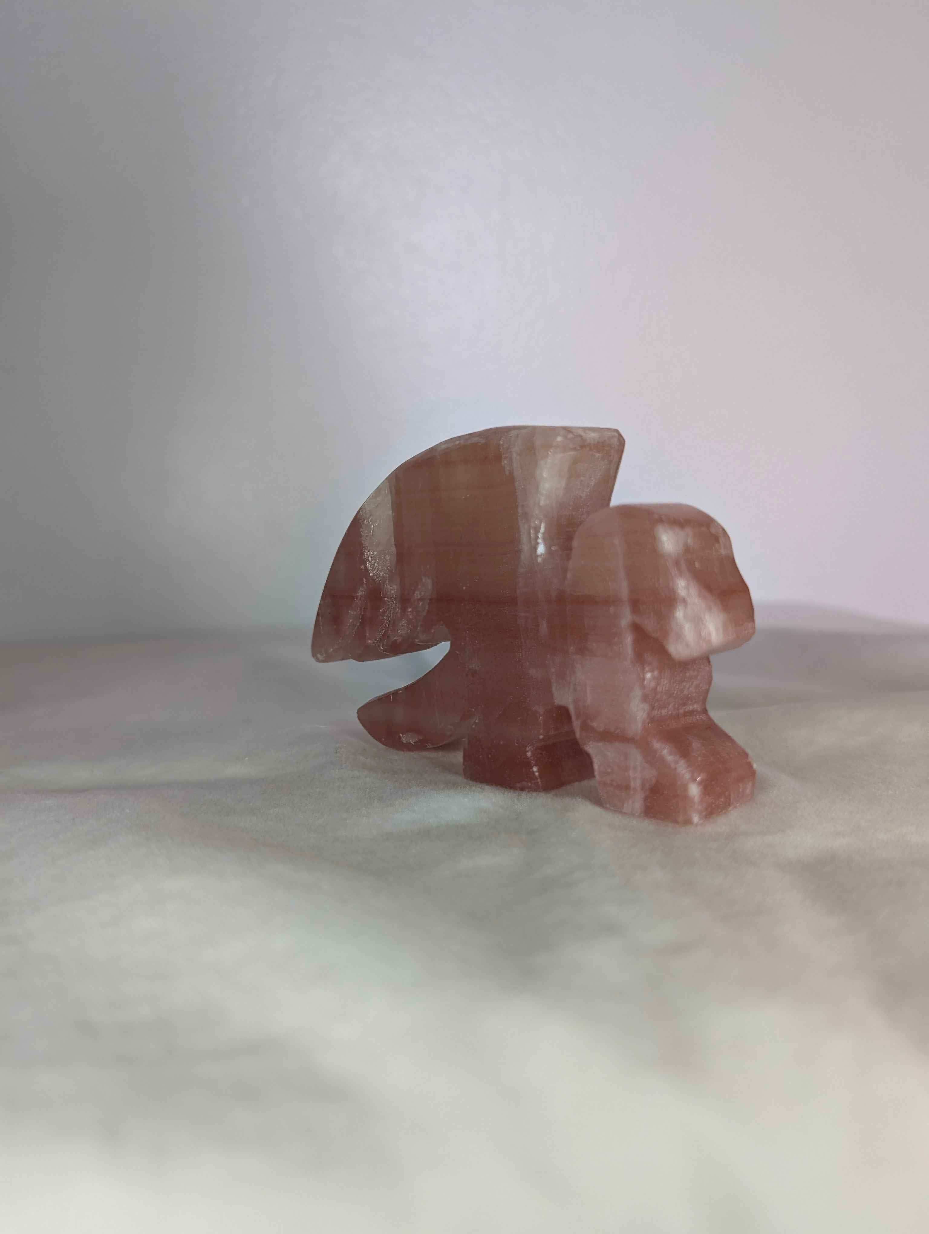 Mangano Calcite Griffin Carving – Heart Healing Guardian