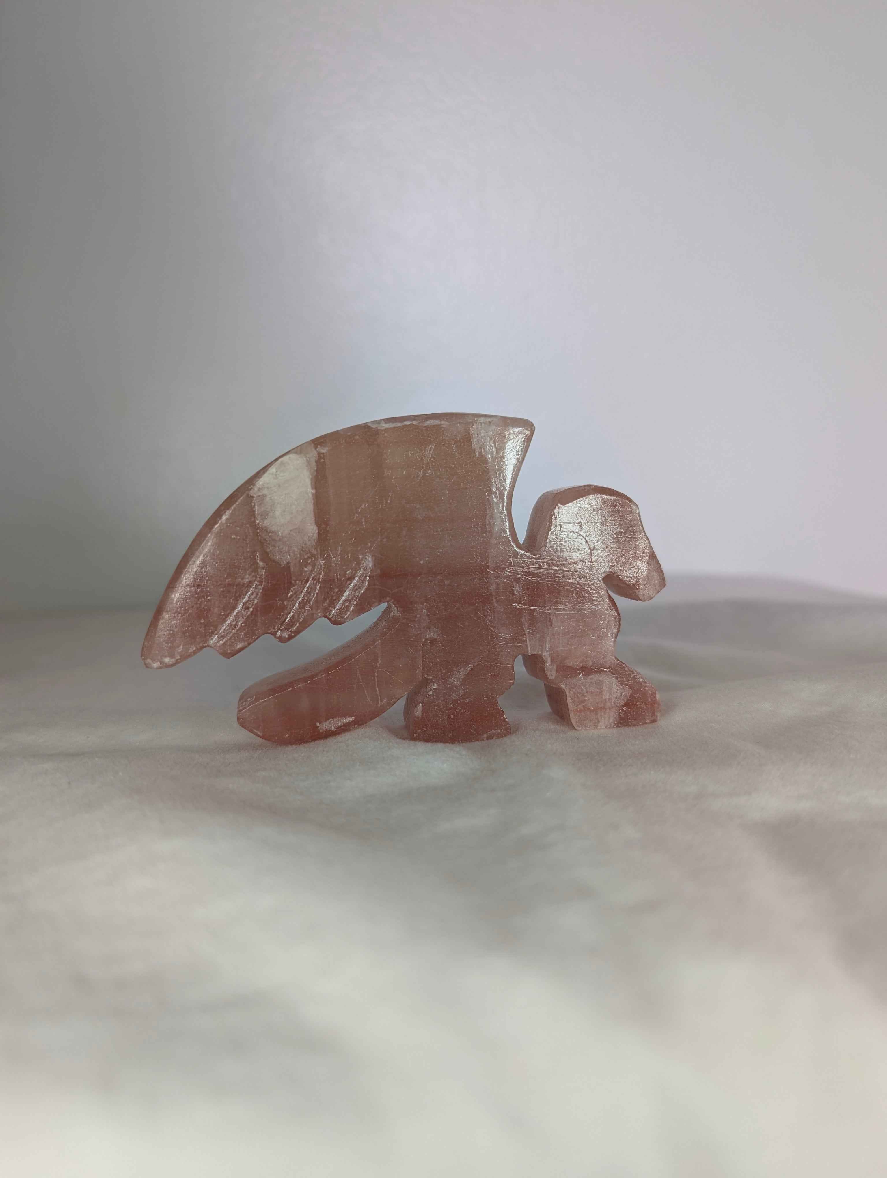 Mangano Calcite Griffin Carving – Heart Healing Guardian