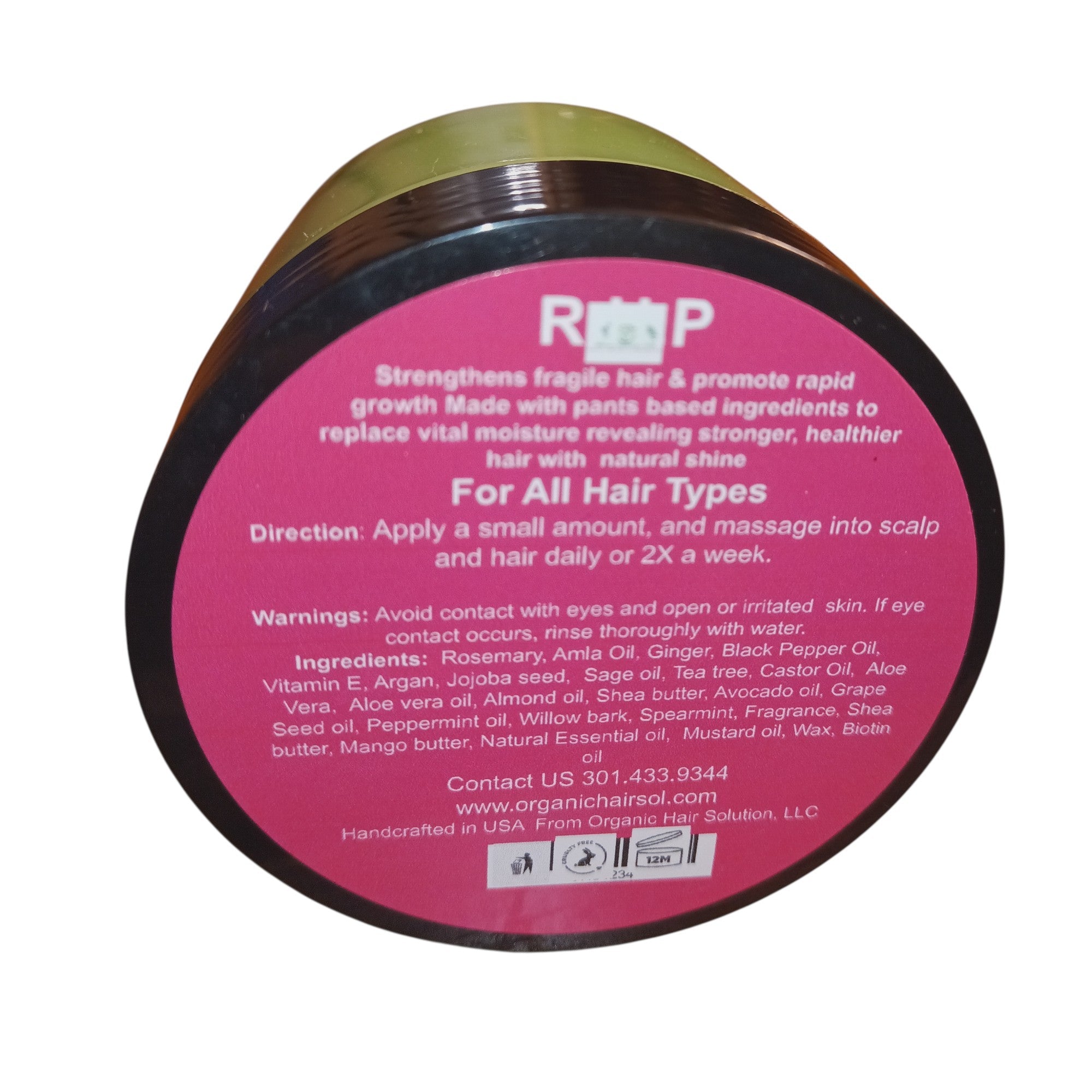 Organics Rosemary Mint Eucalyptus Hair Pomade, Grease/oil for Women, Men & Kids-Scalp & Hair