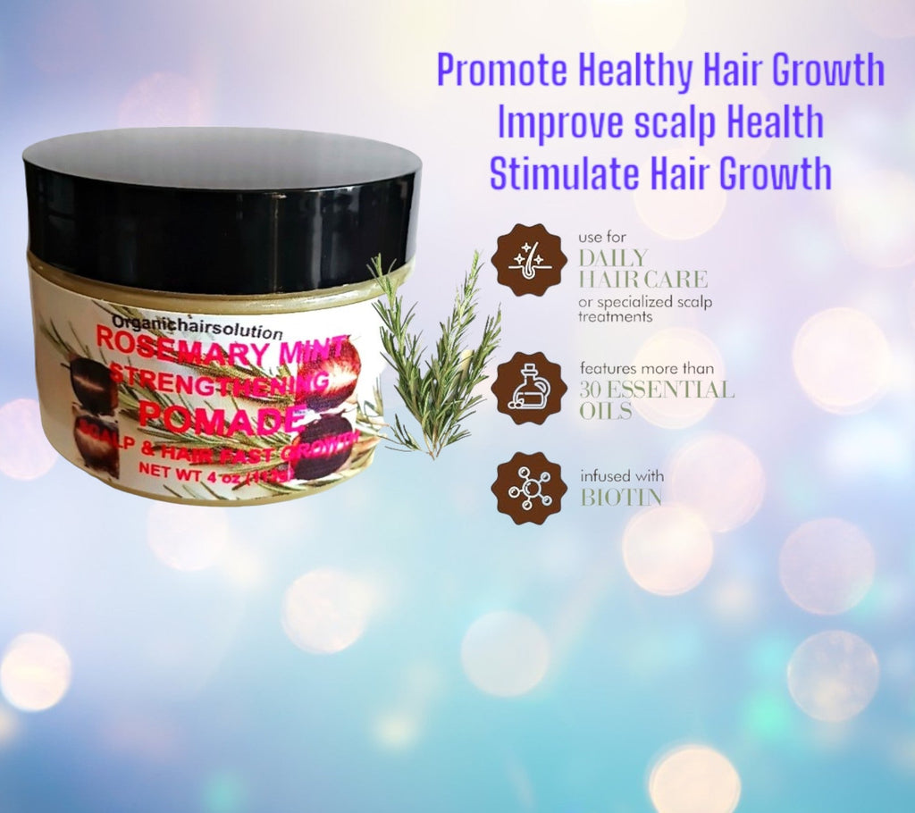 Wholesale-Organics Rosemary Mint Strengthening Hair Pomade, Grease-Scalp & Hair Treatment (24 pack)