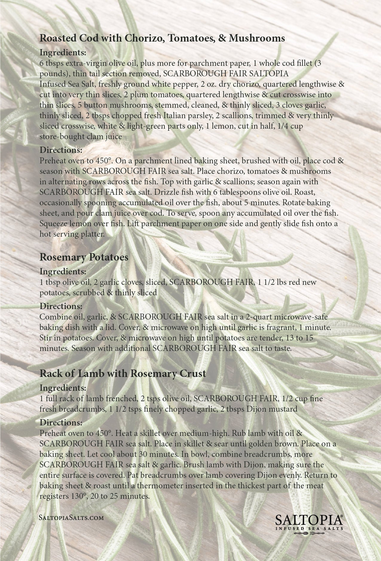 Rosemary Salt: SCARBOROUGH FAIR