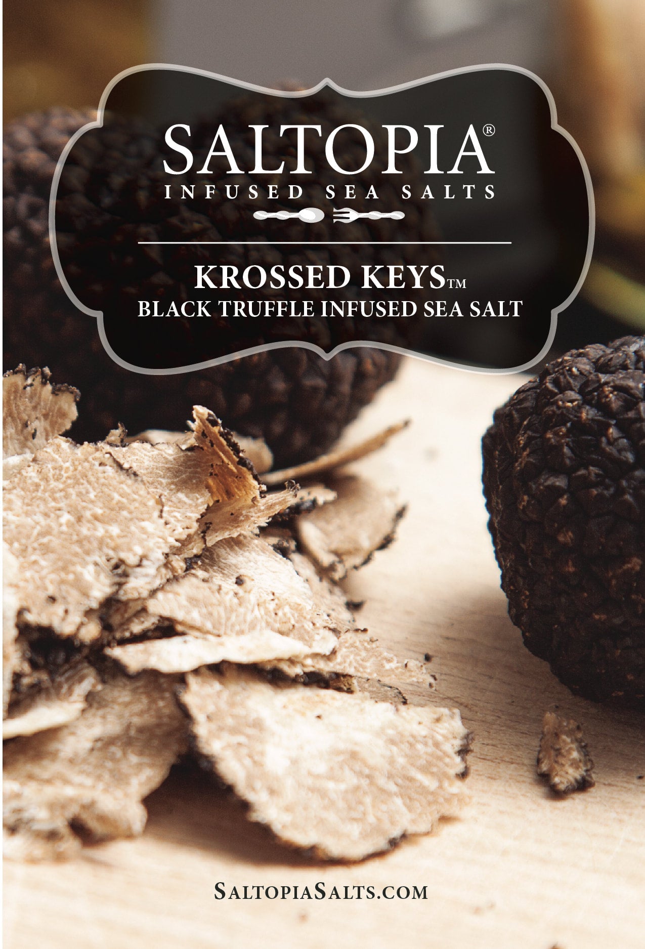 Truffle Salt, Black Italian Truffles: KROSSED KEYS