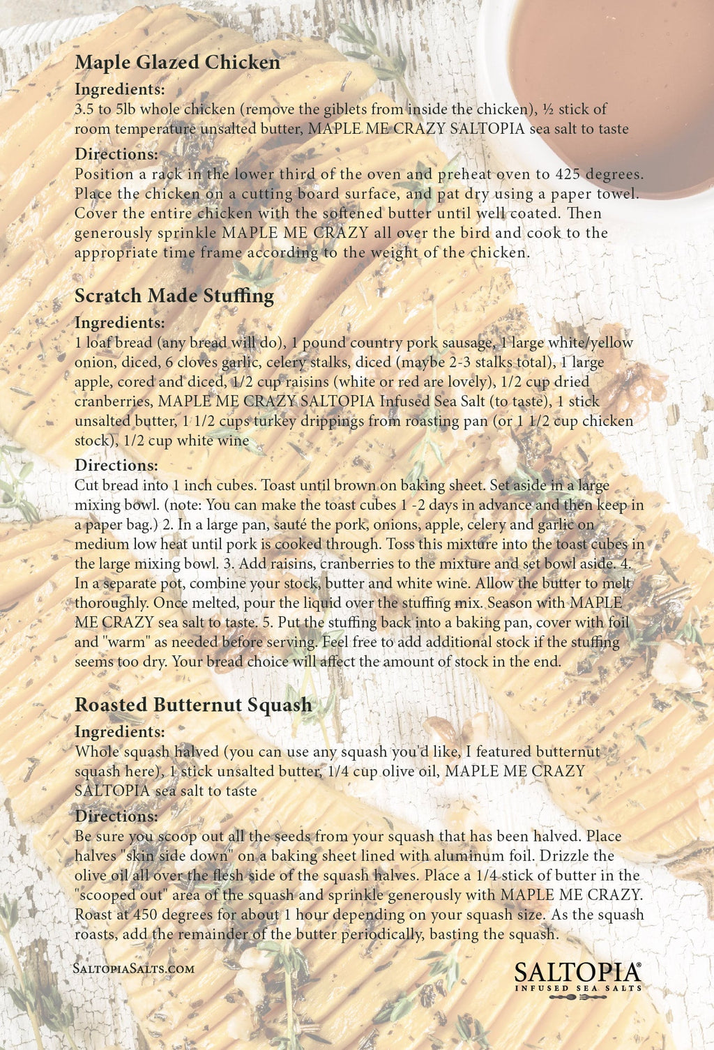 Maple Garlic & Thyme Salt: MAPLE ME CRAZY