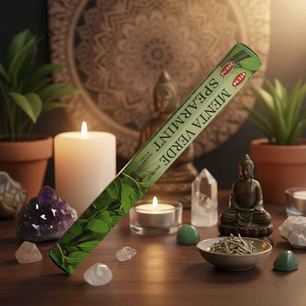 Hem Hexagon Spearmint Incense Sticks for Invigorating Aromatherapy