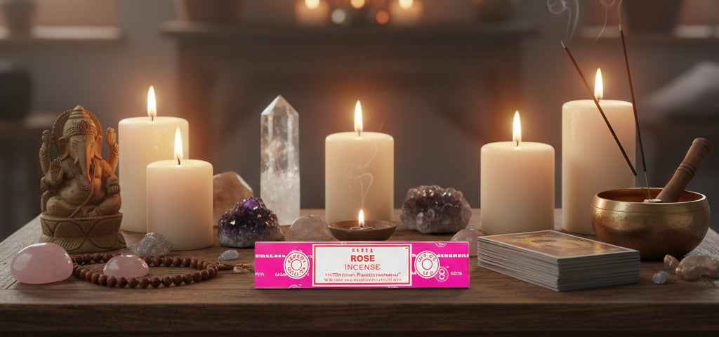 Satya Rose Incense Sticks for Calming Aromatherapy and Meditation