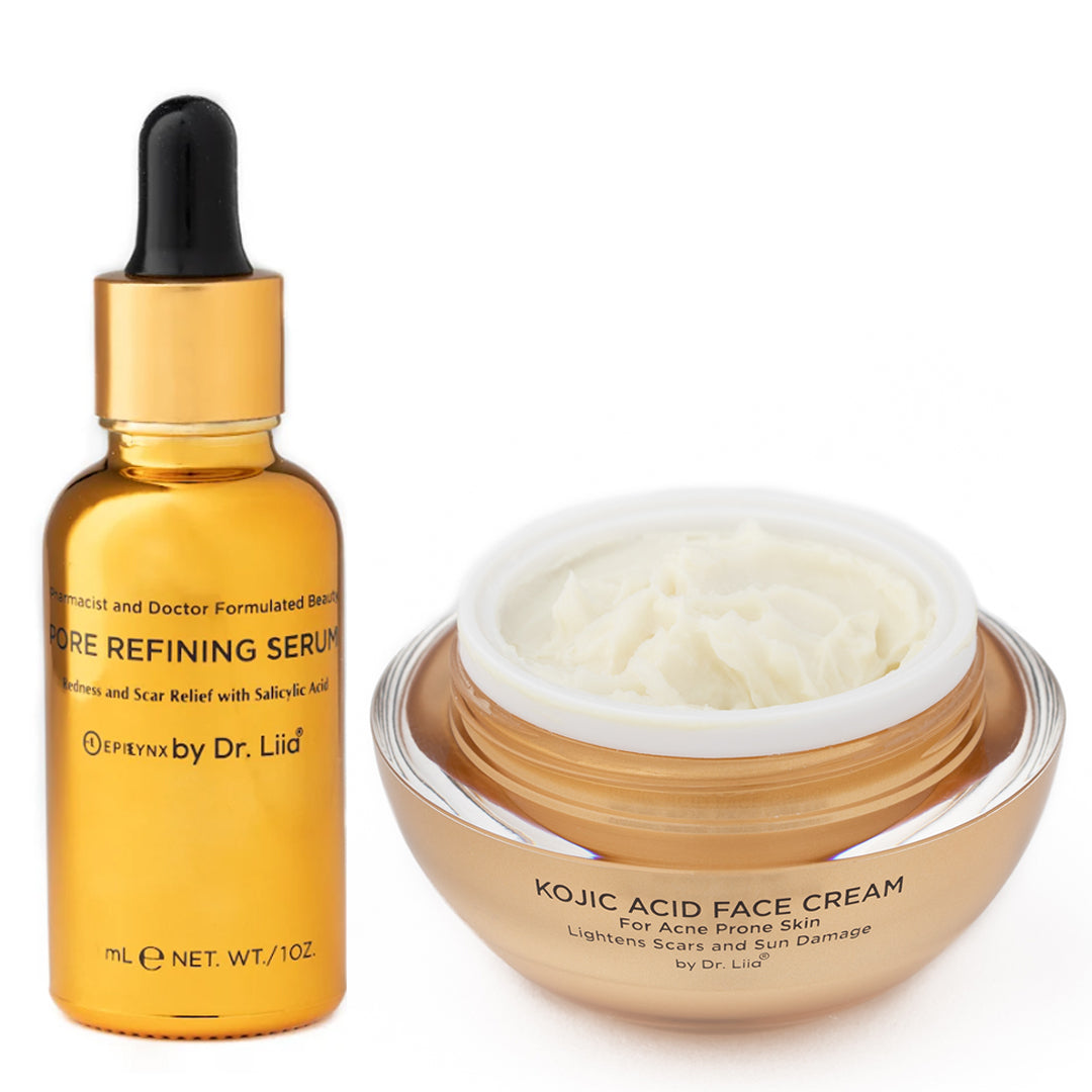Gluten-Free Kojic Acid Skincare Set – Nut-Free, Vegan Pore Refining & Brightening Duo