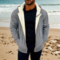 Mammoth Zip Sherpa Hoodie (Gray with White interior)