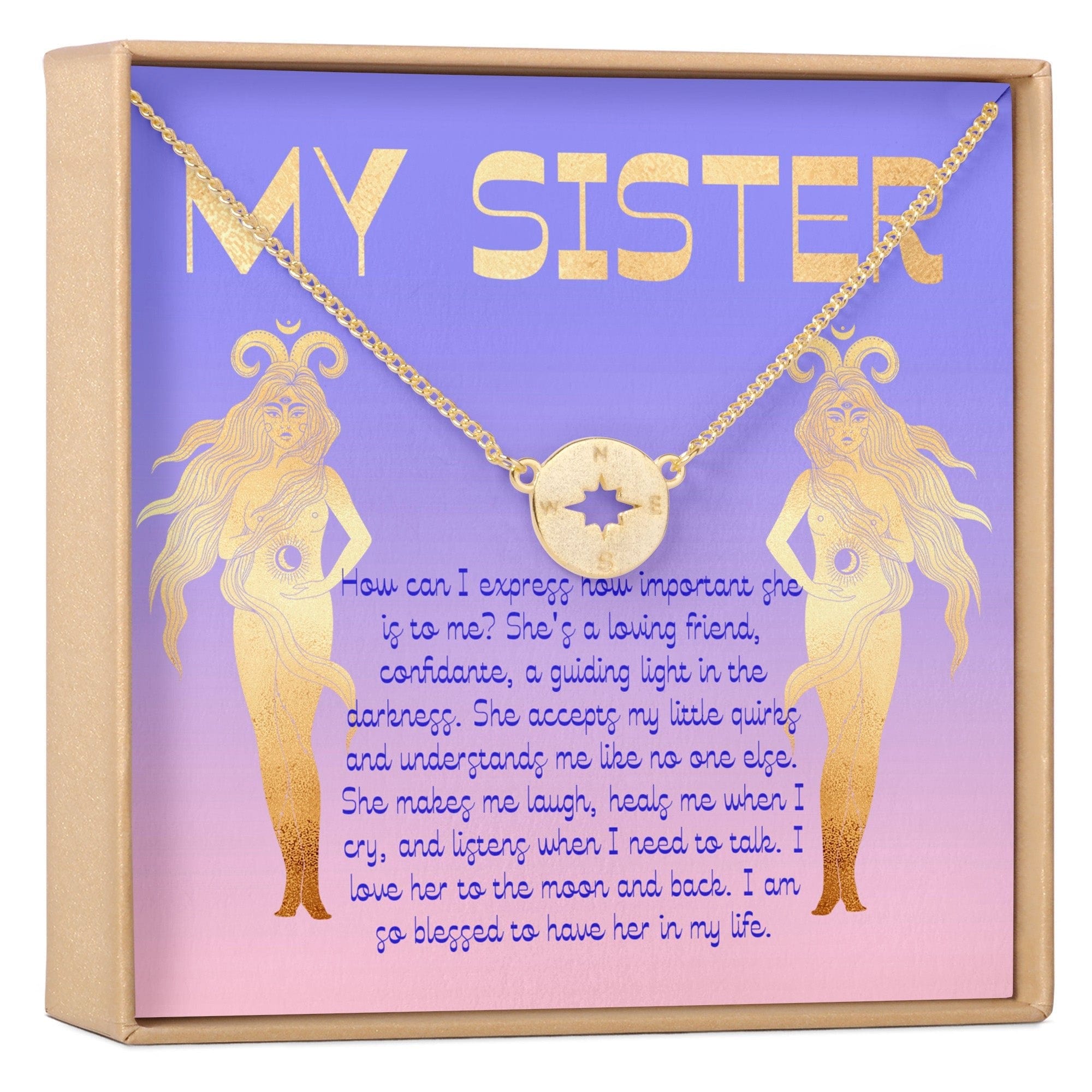 Sister Christmas  - Heartfelt Card & Jewelry Gift Set