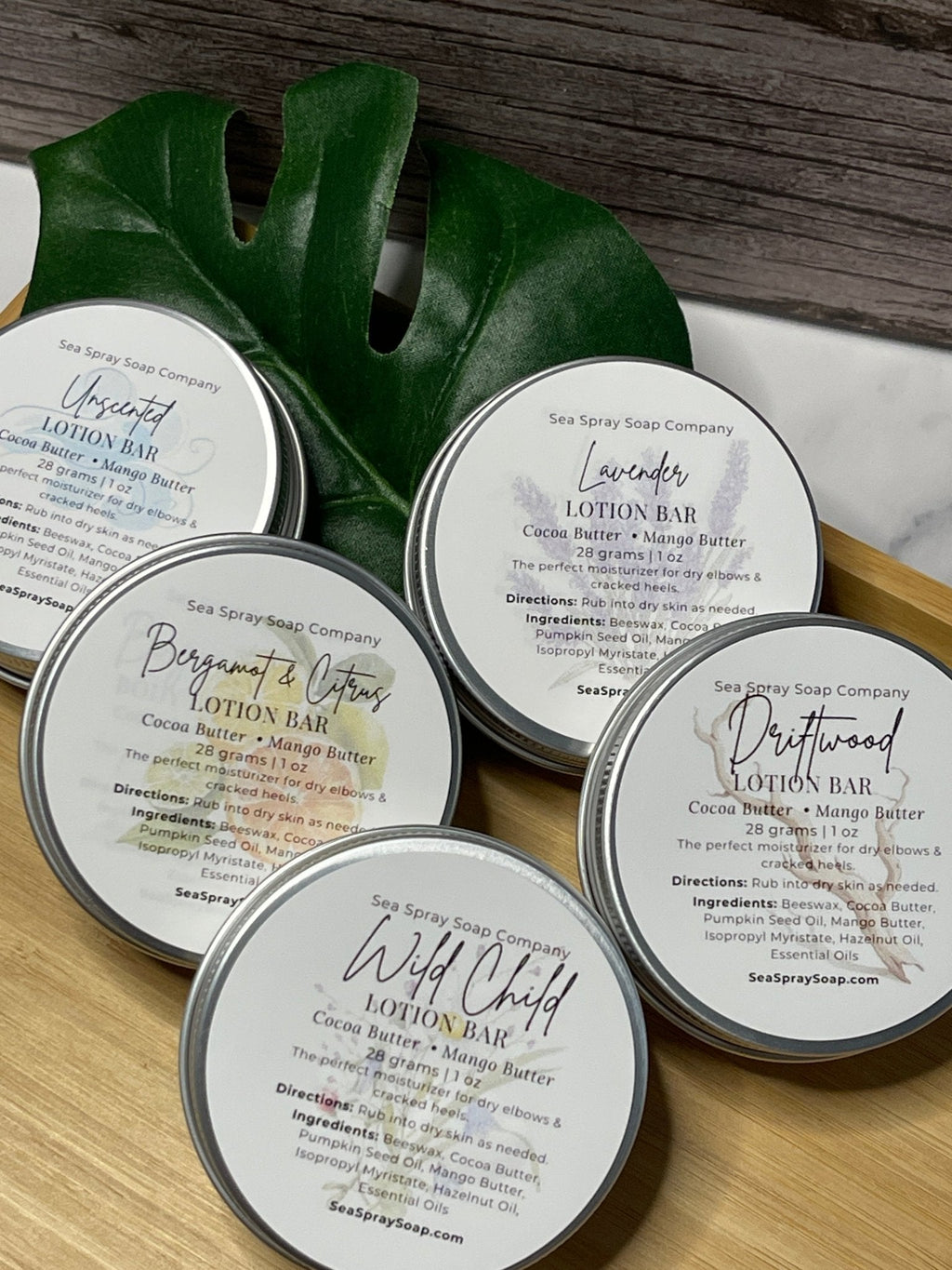 Solid Lotion Bars + Tin