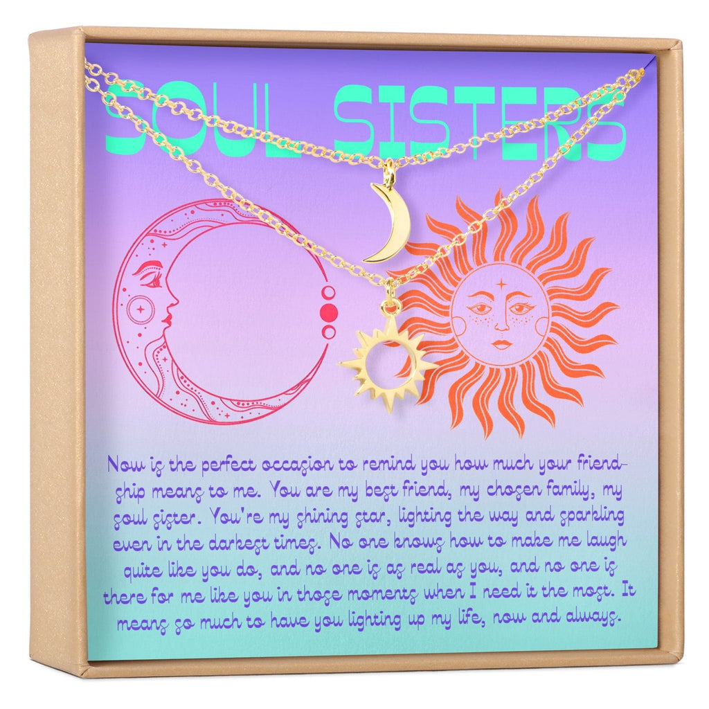 Soul Sisters Sun and Moon Pendants Necklace Set