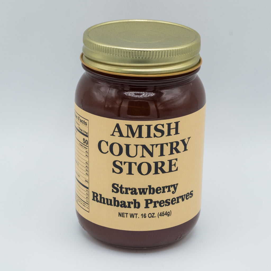 Old-Fashioned Strawberry Rhubarb Preserves (18 oz) | Amish Country Store