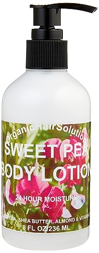 Body Lotion (Sweet Pea Scent)-  Nourish Dry Skin, Non-Greasy -Daily Moisturizing