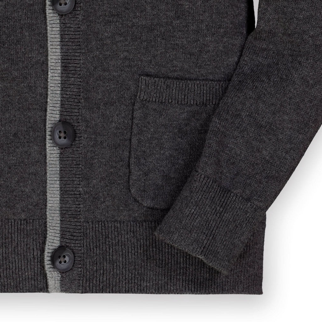 Organic Tipped Cardigan with Elbow Patches - Baby