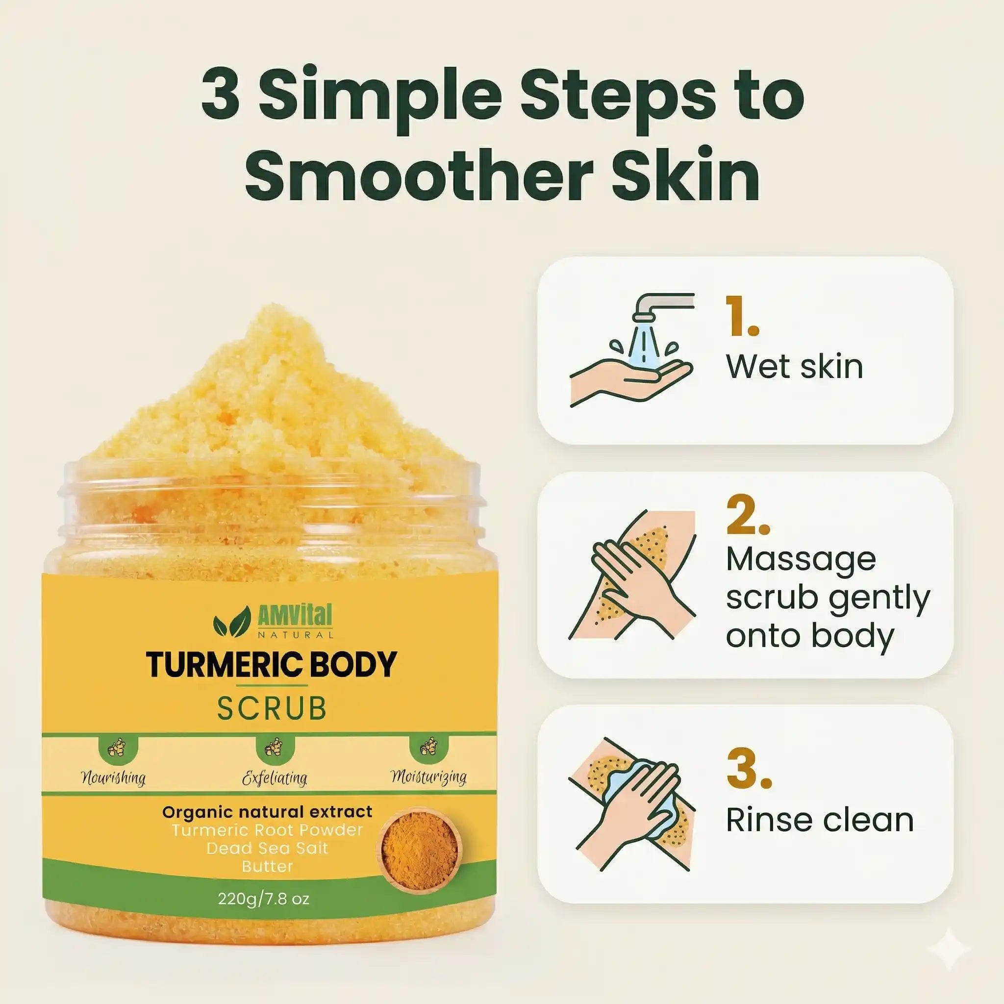 AMVital Turmeric Body Scrub