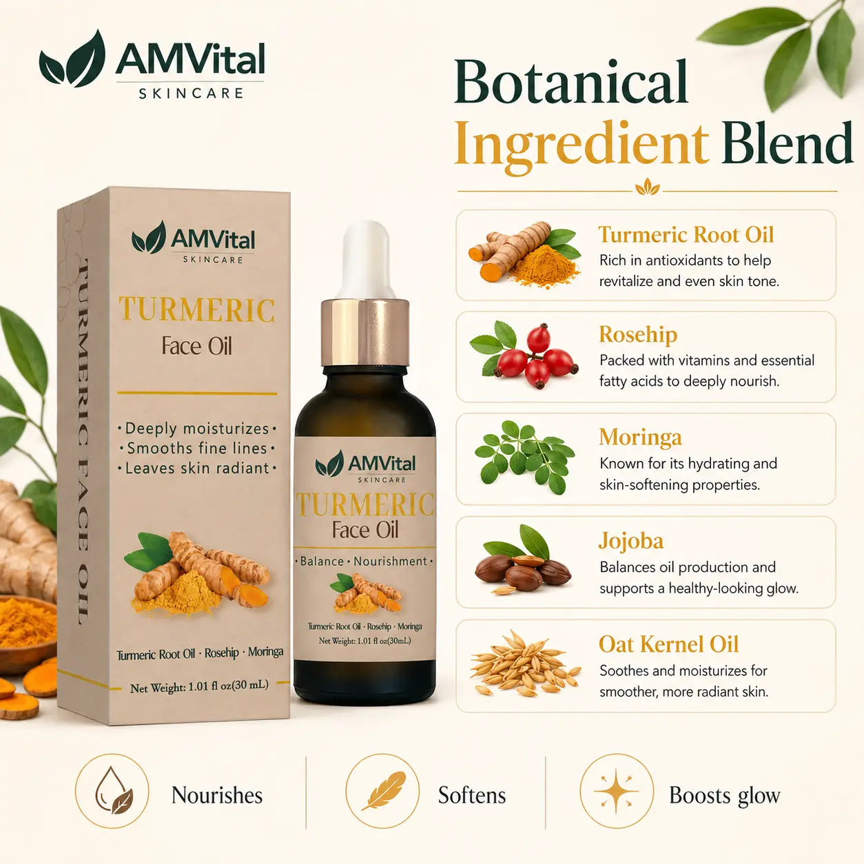 AMVital Turmeric Face Oil