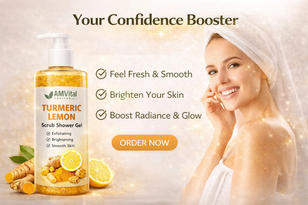 AMVital Turmeric Lemon Scrub Shower Gel