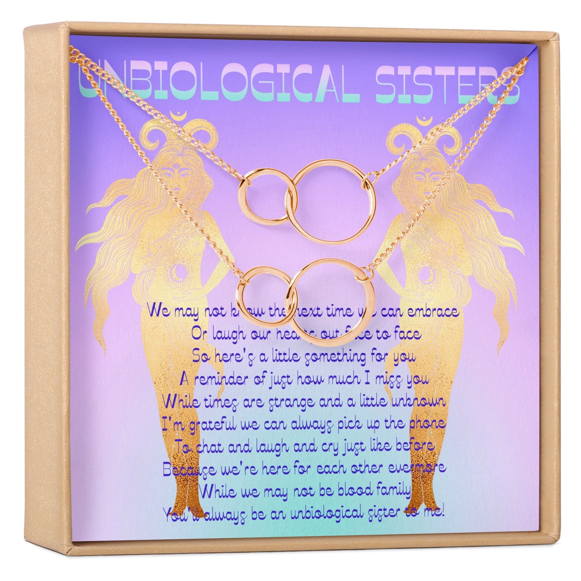 Unbiological Sisters Double Circles Necklace Set