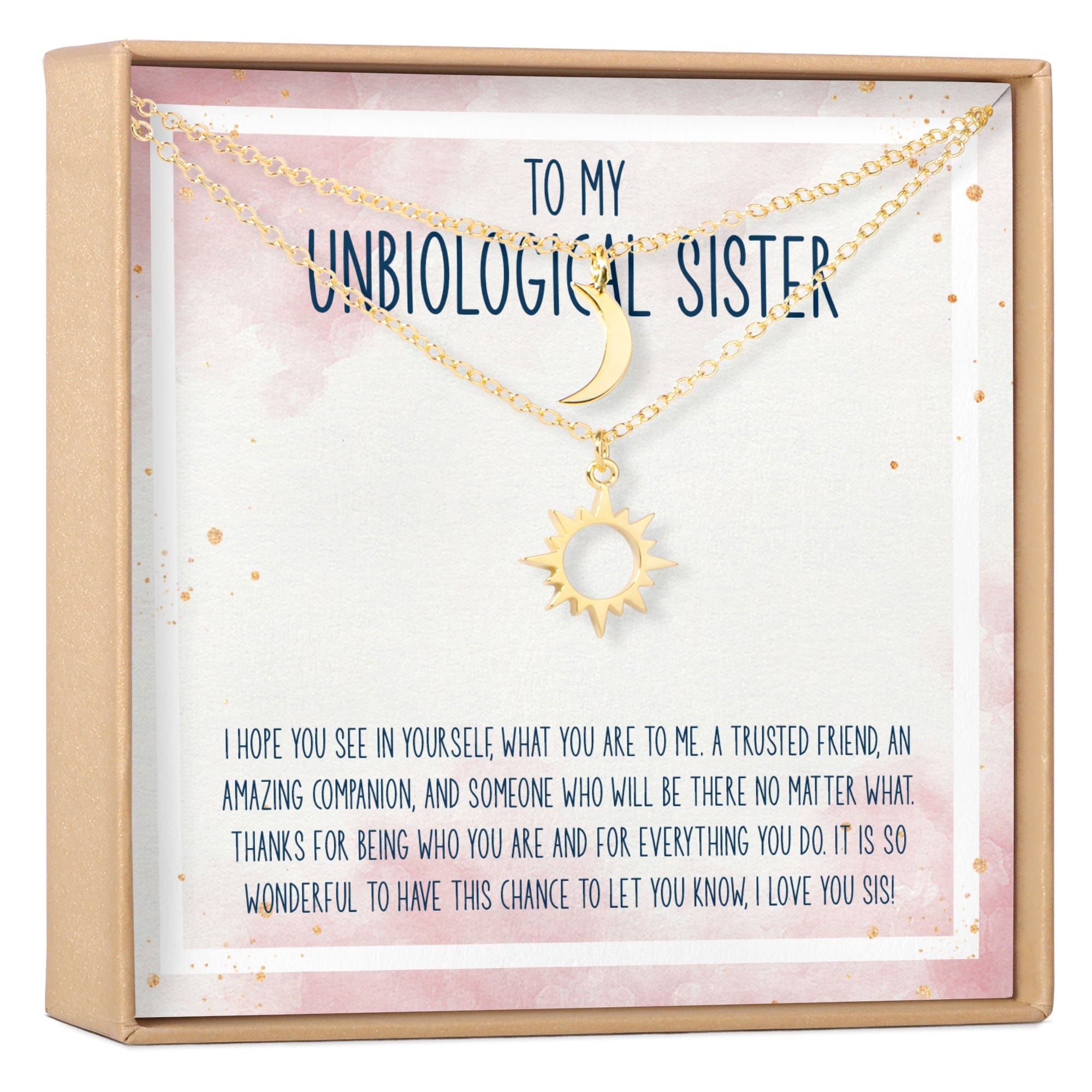 Unbiological Sisters Sun and Moon Pendants Necklace Set