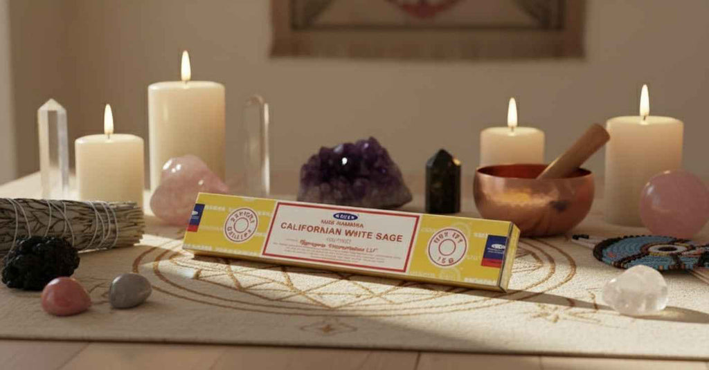 Satya California White Sage Incense Sticks for Cleansing and Purifying Spaces