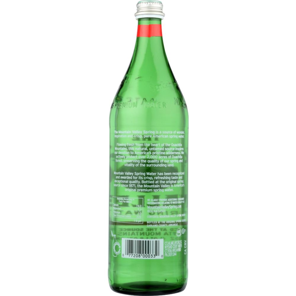 MOUNTAIN VALLEY: Spring Water Glass Bottle, 1 lt
