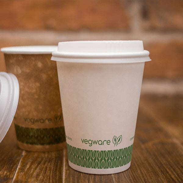 Vegware 79-Series CPLA Hot Cup Lid, Off-White (QTY 1000), SKU VLID79S